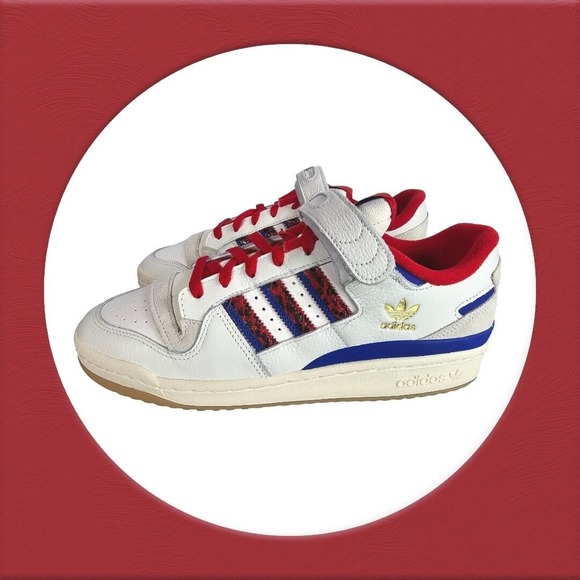 adidas Forum 84 Low Off Men's Size 10 White Scarlet Collegiate Royal‎ GV9606 - Picture 7 of 16